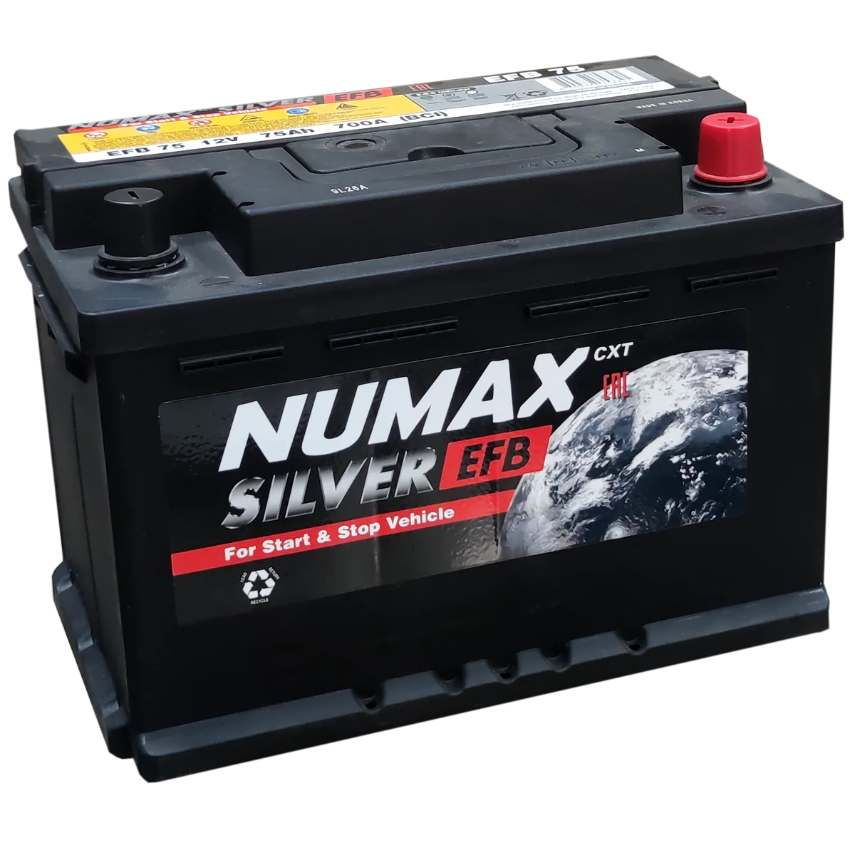 Numax Silver EFB 75 Ач (D 26L) S95L (0) - аккумулятор для азиатских автомобилей