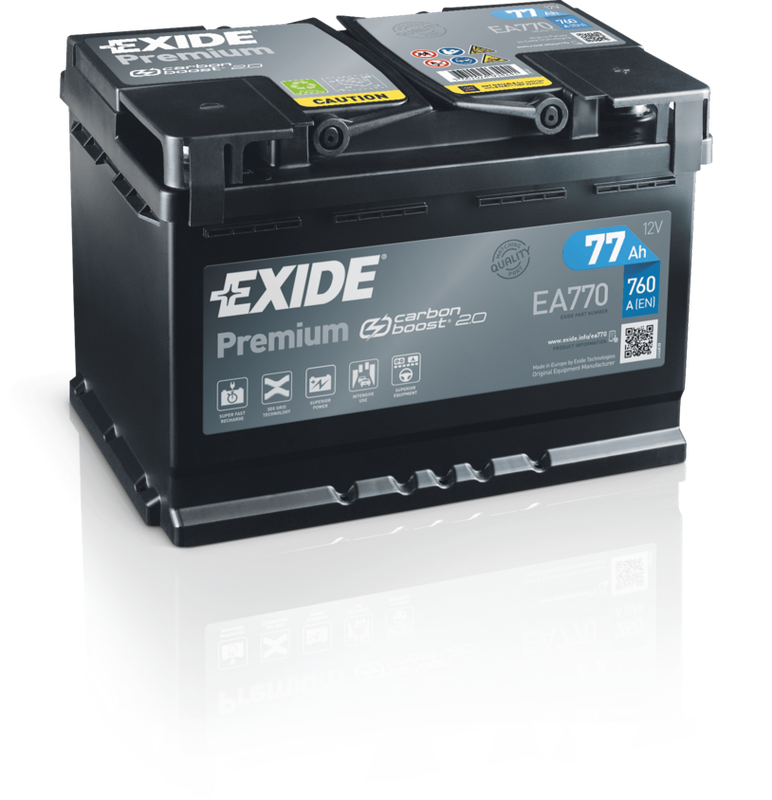 EXIDE PREMIUM 77 А/ч обр.п (0)  ЕА770 - аккумулятор легковой