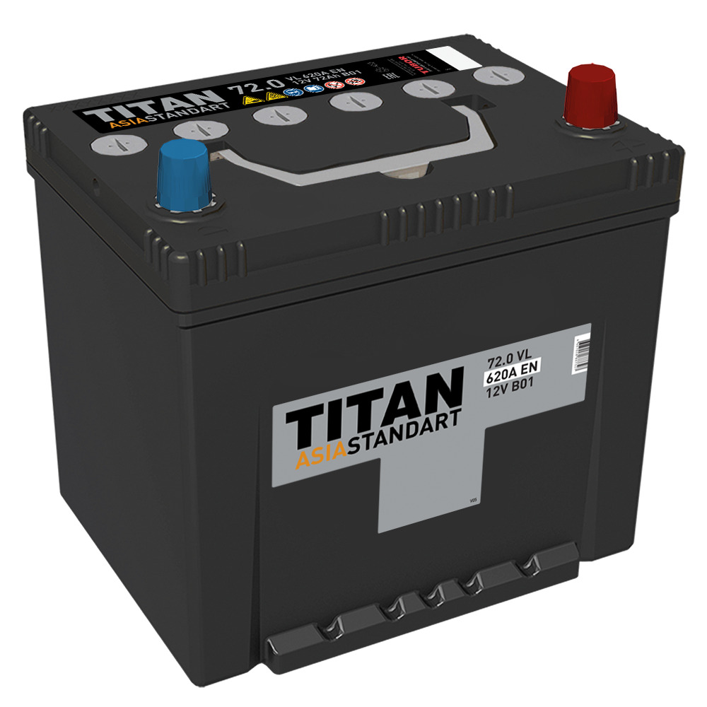 TITAN ASIA STANDART 62 Ач  (D23L) обр.п. (0) - аккумулятор для азиатских автомобилей