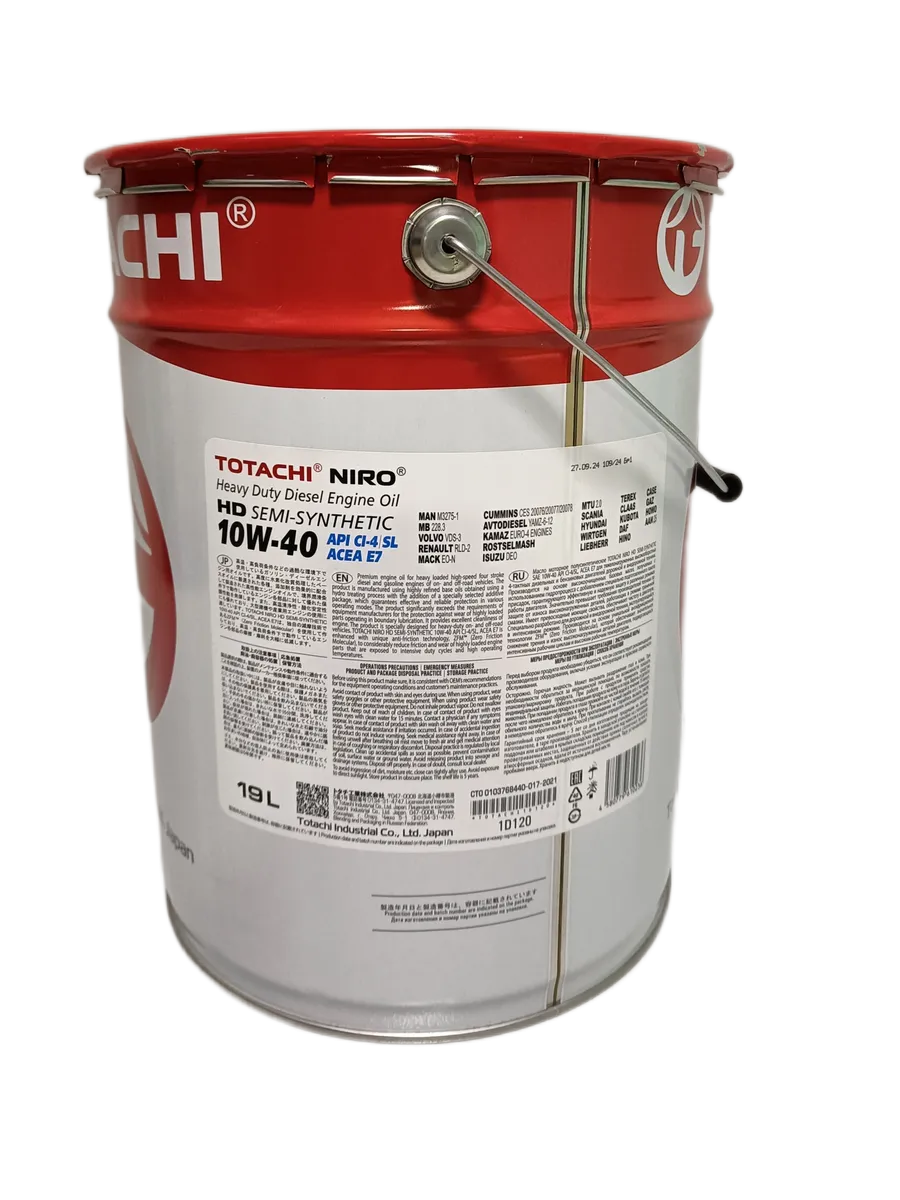 TOTACHI масло NIRO HD CI-4/SL 10W40 19л. п\синт