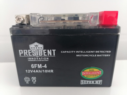 PRESIDENT INNOVATION 12V 4 а/ч 6FM-4 IGEL - мото аккумулятор