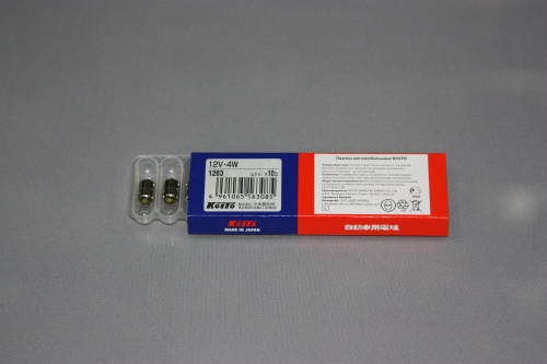 Koito лампа 12v4w (T4W) 1283 цоколь T8