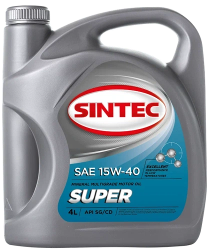 SINTEC масло SUPER 15W-40 CD/SG 4л мин