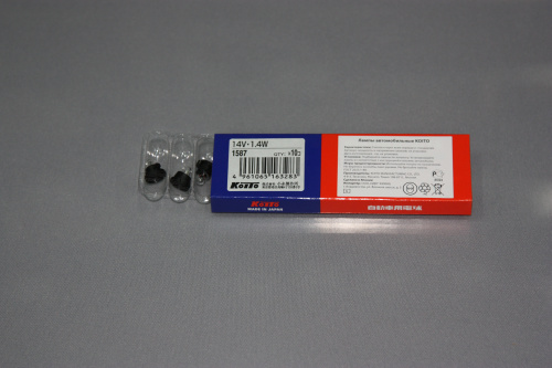 Koito лампа 14v1.4w (T4.7) 1587 цоколь T4.7