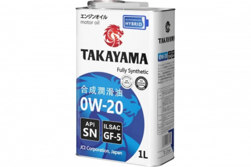 TAKAYAMA масло SN/GF-5 0W20 1л синт мет