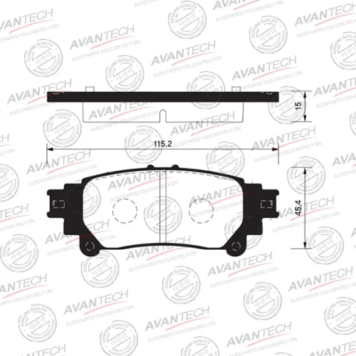 AVANTECH колодки дисковые AV4101 (PN-1846) тормозные