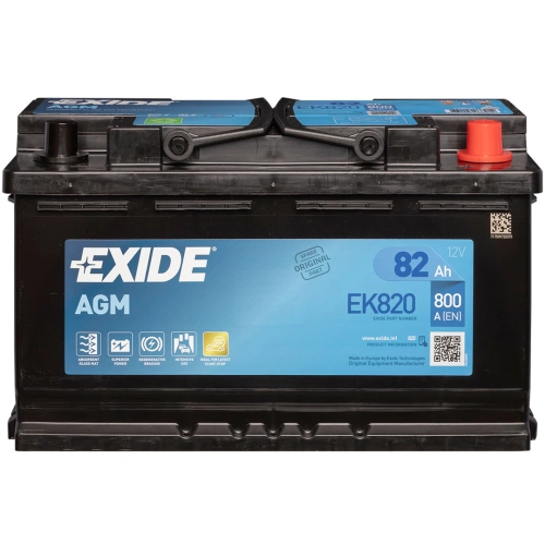 EXIDE AGM 82 Ач обр.п. (0) ЕК820 - аккумулятор легковой